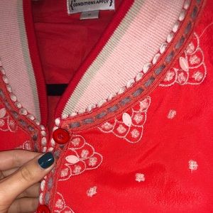 Anthropology blood orange boho jacket